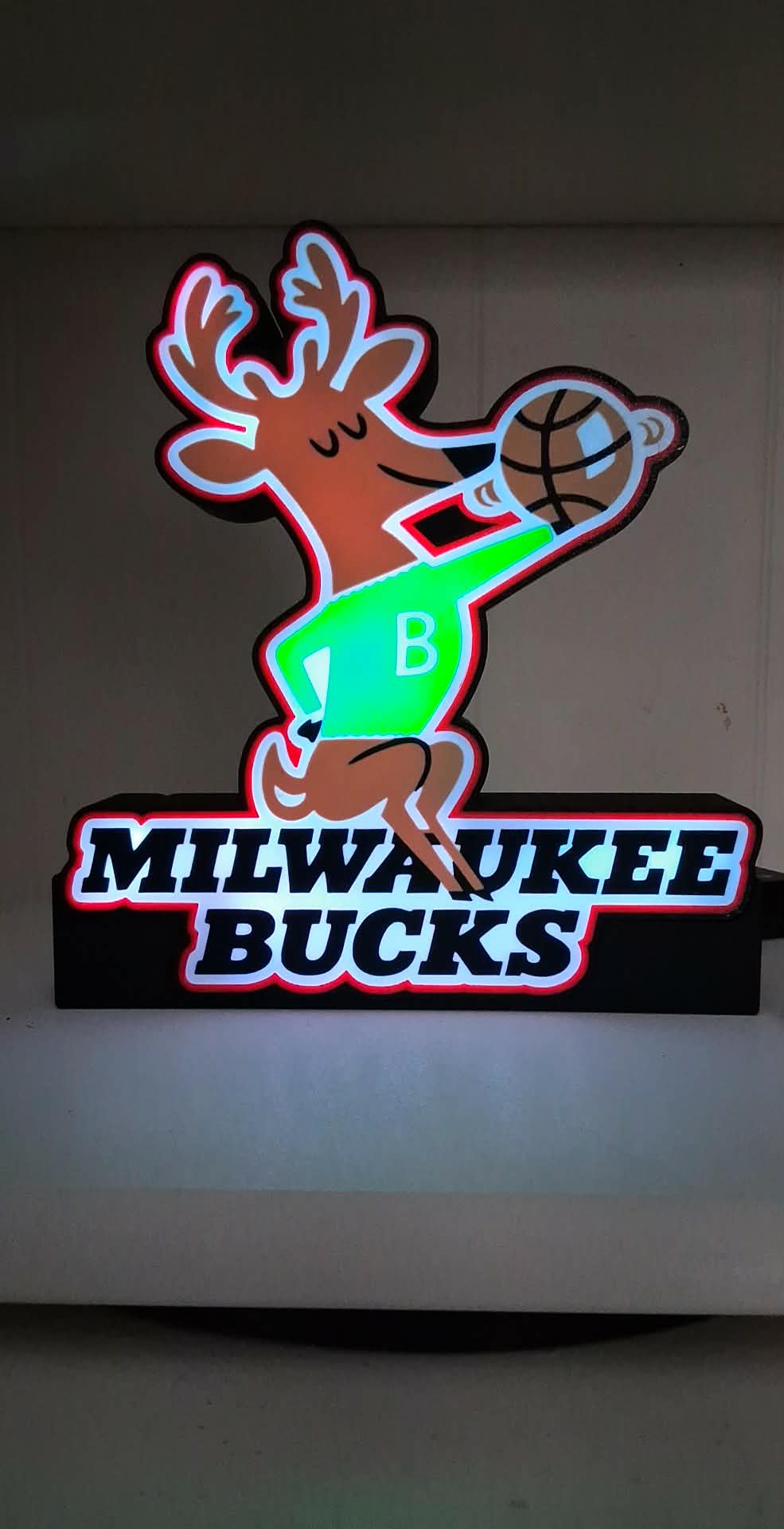 Bucks Retro LED light box – custom 3D printed – Lit Layer Creations